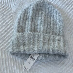 Anthropologie Light Gray Knit Hat